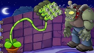 Plants vs Zombies - Gatling Pea and FIRE Pea VS DR. ZOMBOSS