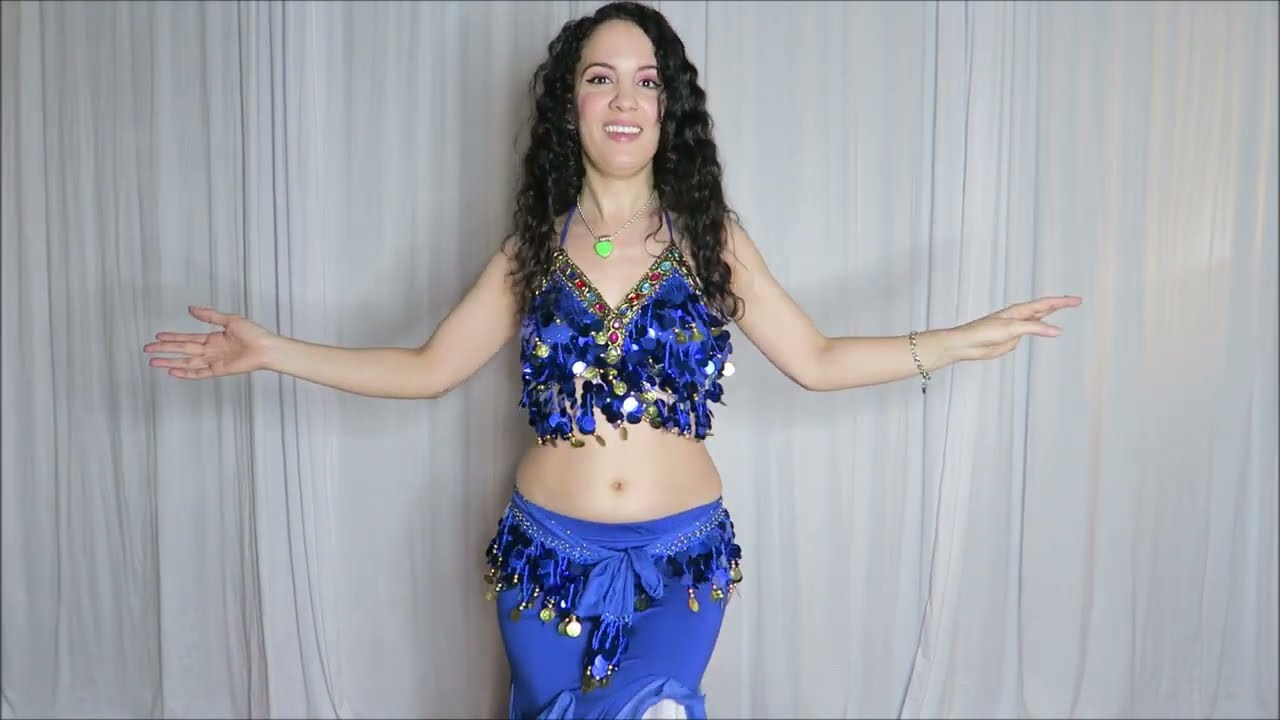 blue belly dance dress SKENTARI custom light blue chiffon off-the-shoulder floral motif top with  double-slit floor length pearled skirt two-piece set for belly dance –  Azuer Bellydance main image 0