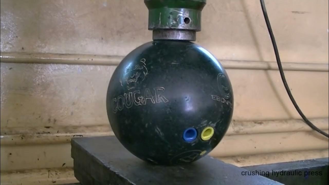 bowling ball vs Hydraulic Press YouTube