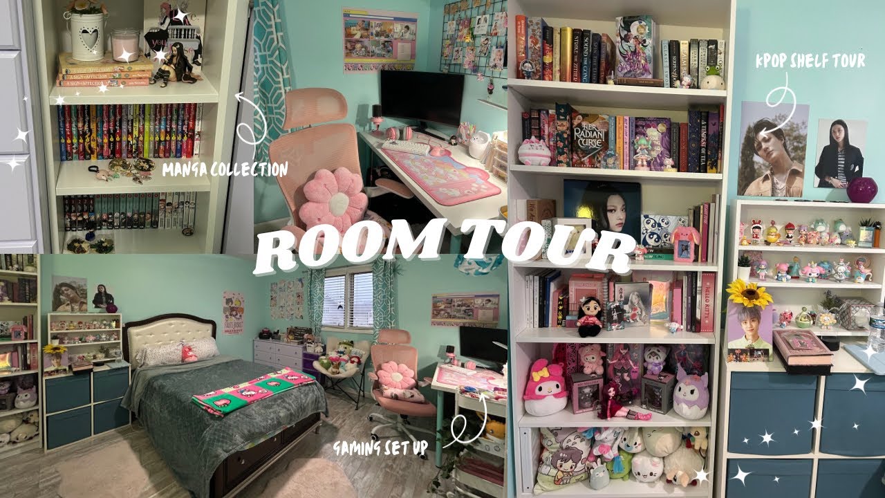 ROOM TOUR 🌷₊ ⊹ . ݁˖ kpop shelves, photocard collection, trinkets ₊ ⊹ . ݁˖