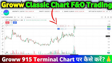 Groww Classic Chart par Option Trading kaise karen | Groww 915 Terminal Features for Pro Traders