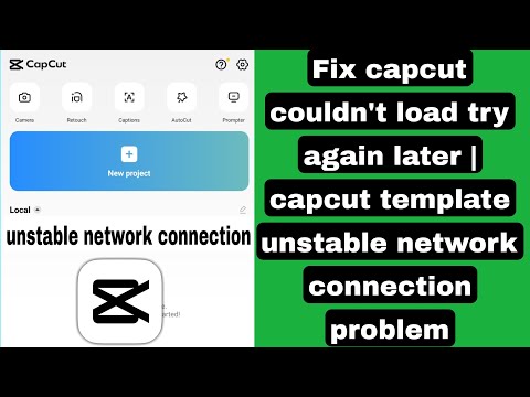 Fix capcut couldn't load try again later | capcut template unstable network connection problem