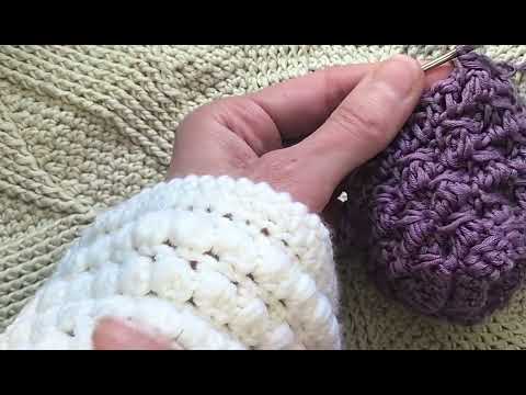 New crochet stitch for cuffs or top down crochet sweaters by https://conceptcreative.store HYPHEN