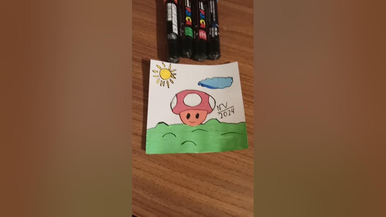 рисунок гриба из Марио #shorts #art - YouTube