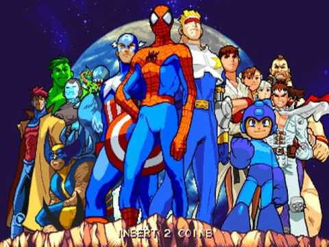 Marvel Vs. Capcom: Clash of Super Heroes (Capcom 1998)  Attract Mode 60fps