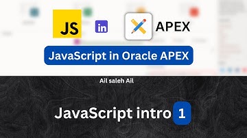 JavaScript in Oracle APEX : JavaScript intro [1] ( With English Subtitles )