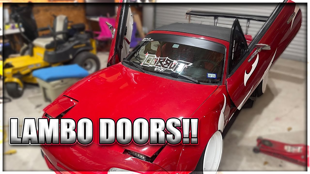 Bagged Miata Gets Lambo Doors Installed!! YouTube