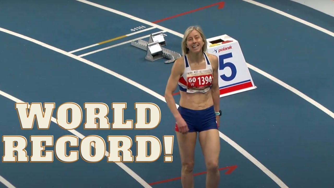400m World Record || W60 400m Masters World Indoor Championships Toruń 2023