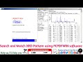 How to Search and Match XRD Pattern using PCPDFWIN Software