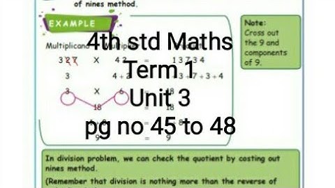 4th Std Maths - Term 1 - Unit 3 Pattern ( pg no 45 to 48)