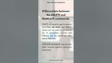 Differentiate between DELETE and TRUNCATE | SQL Interview Question Series