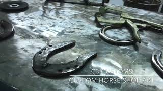 Custom horse shoe art projects Check it out