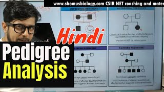 Pedigree analysis | autosomal dominant autosomal recessive vs x linked in Hindi