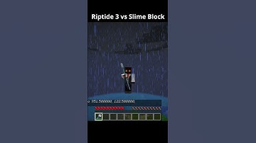Trident Riptide 3 vs Slime block #shorts #minecraft #meme #funny