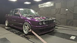 BMW E30 SR20DET Dyno power runs with flames!