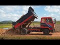 Bulldozer Loading Trucks | Dump Truck & Bulldozer working | Hyundai Dump Truck | Mobil Truck