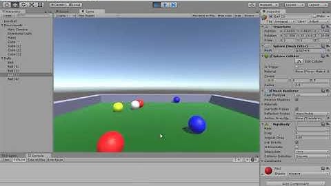 8 Unity快速入门 台球游戏 添加物理碰撞效应