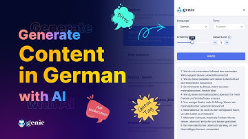How to Generate Content in German with AI
