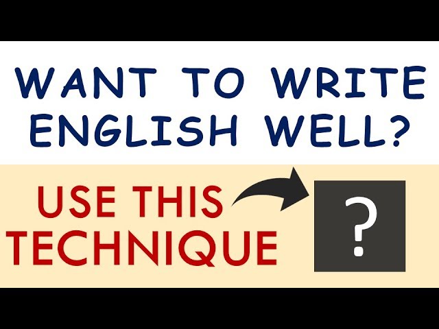 writing skills in english