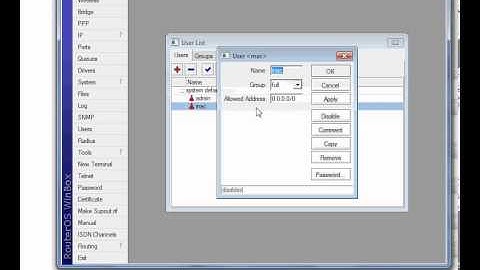 Mikrotik - How to add a user in Mikrotik with permission.