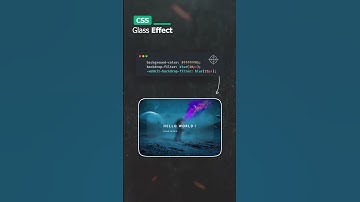 Glass Effect - CSS Tricks #htmlcss #html #vscode #web #programming  #webdeveloper