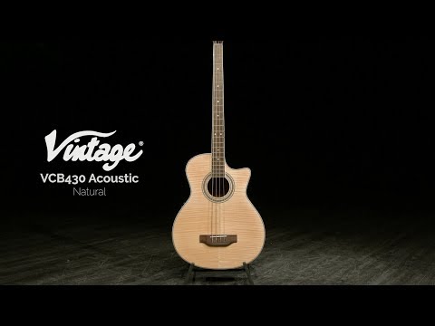 vintage-vcb430-acoustic-bass,-natural-|-gear4music-demo