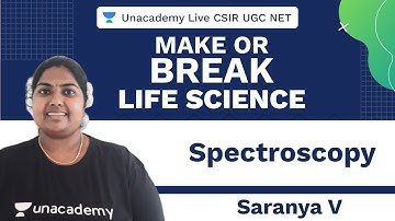 Make Or Break | Spectroscopy | CSIR UGC NET 2020 | Saranya V | Unacademy Live