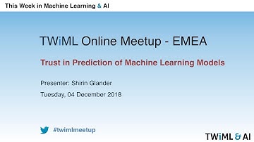 Trust in Prediction of Machine Learning Models - EMEA Meetup #4 - December 2018