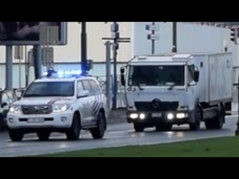 [Horn] 4x G4S Geldtransport onder begeleiding van de Federale Politie in Brussel