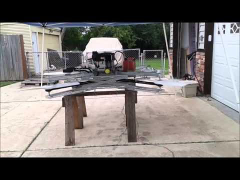 Goliath Quadcopter Gas Engine Test (Won't Start) 2014-08-30