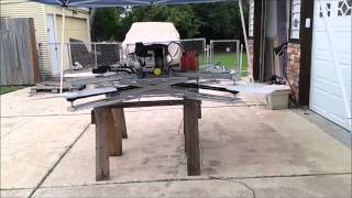 Goliath Quadcopter Gas Engine Test (Won't Start) 2014-08-30