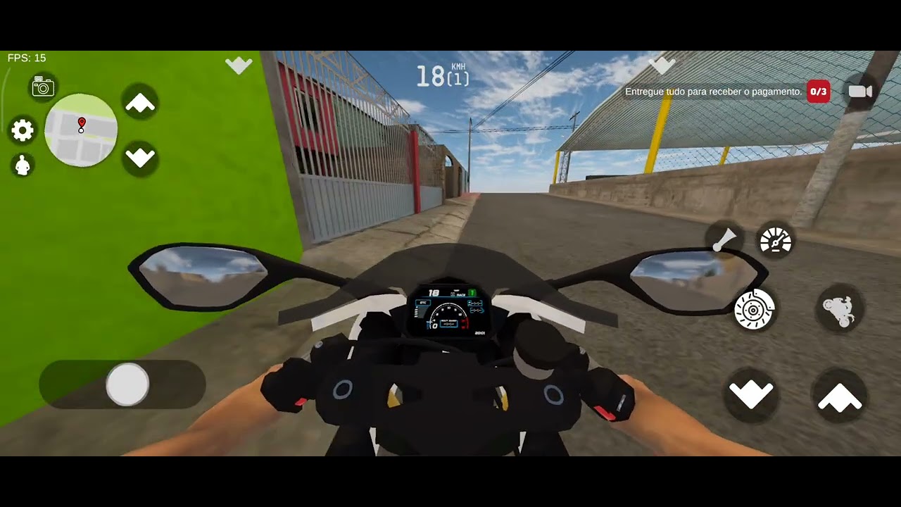 Fazendo entregas com a moto s1000rr alugada