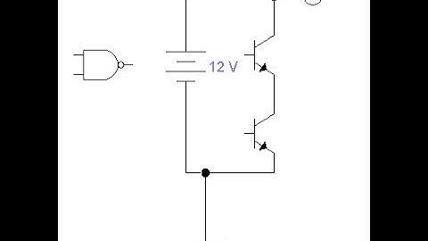 Logic NAND gate using by 2 npn transistor