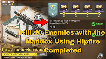 How to Kill 10 Enemies with the Maddox Using Hipfire Cod Mobile 2023