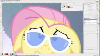 Vectoring Timelapse: Stricken Fluttershy
