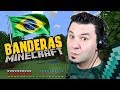 Hace la Bandera de Brasil con Cemento y Así Quedó | Minecraft #7