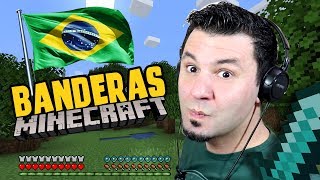 Hace la Bandera de Brasil con Cemento y Así Quedó | Minecraft #7