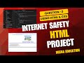 Create Internet Safety Tips Webpage using HTML &amp; CSS | Beginners Tutorial #html  #html5 #code