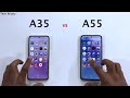 Samsung a35 vs a55  speed test