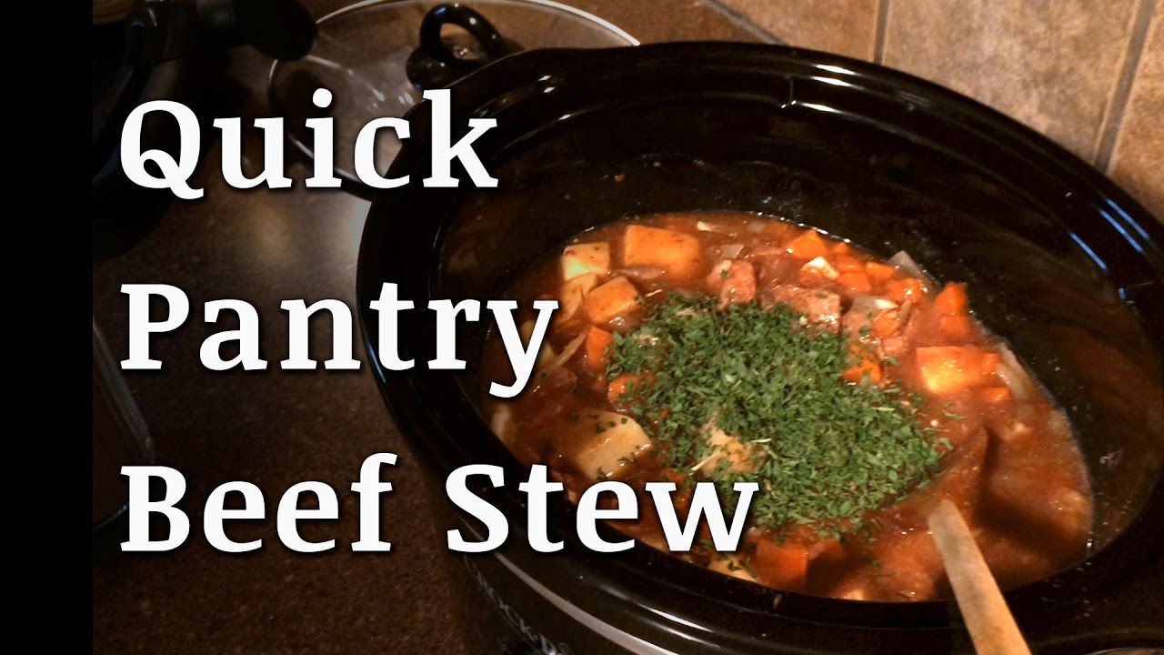 Super Quick Pantry Beef Stew - YouTube