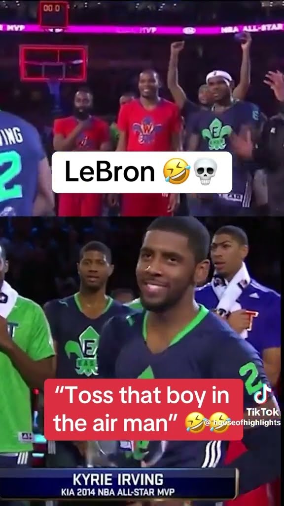 When Kyrie won MVP at the 2014 All Star game #hoodnews #kyrieirving #kingjames #nba #basketball #us