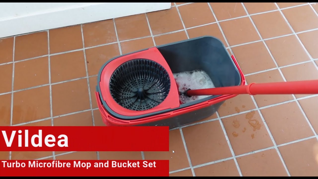 Vileda Turbo Mop Cleaning Bucket Pedal Kit Wash Floor Microfiber Cloth Wet  Dry Hands Free Crimping