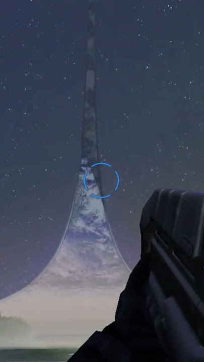 That moment you play halo for the first time and see the ring in the sky #gaming #halocombatevolved