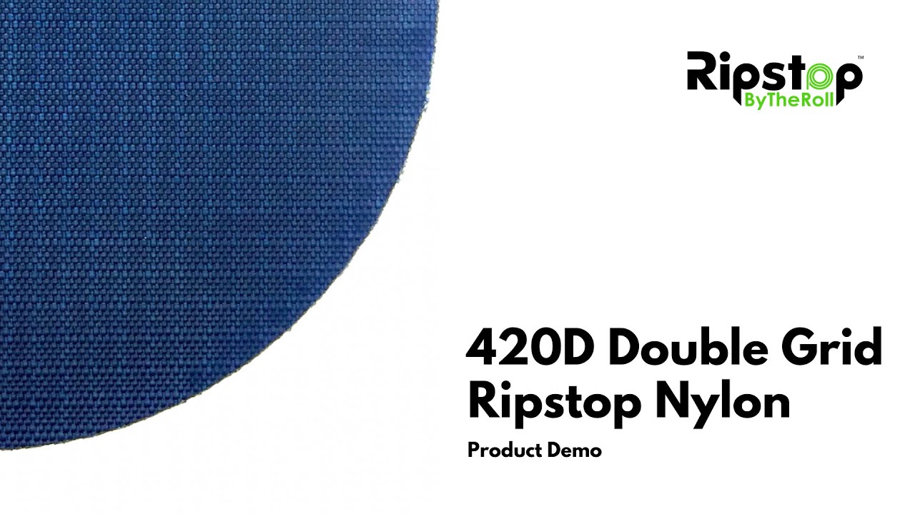 420D Double Grid Ripstop Nylon - Fabric Demo - YouTube