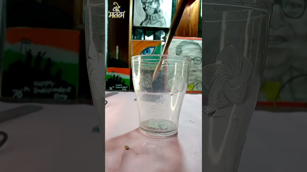 Indian Flag 🇮🇳 Water painting with glass ❤ 