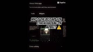 who is the best app for Ethical hacking on mobile? ⚠️💀 #techhacks