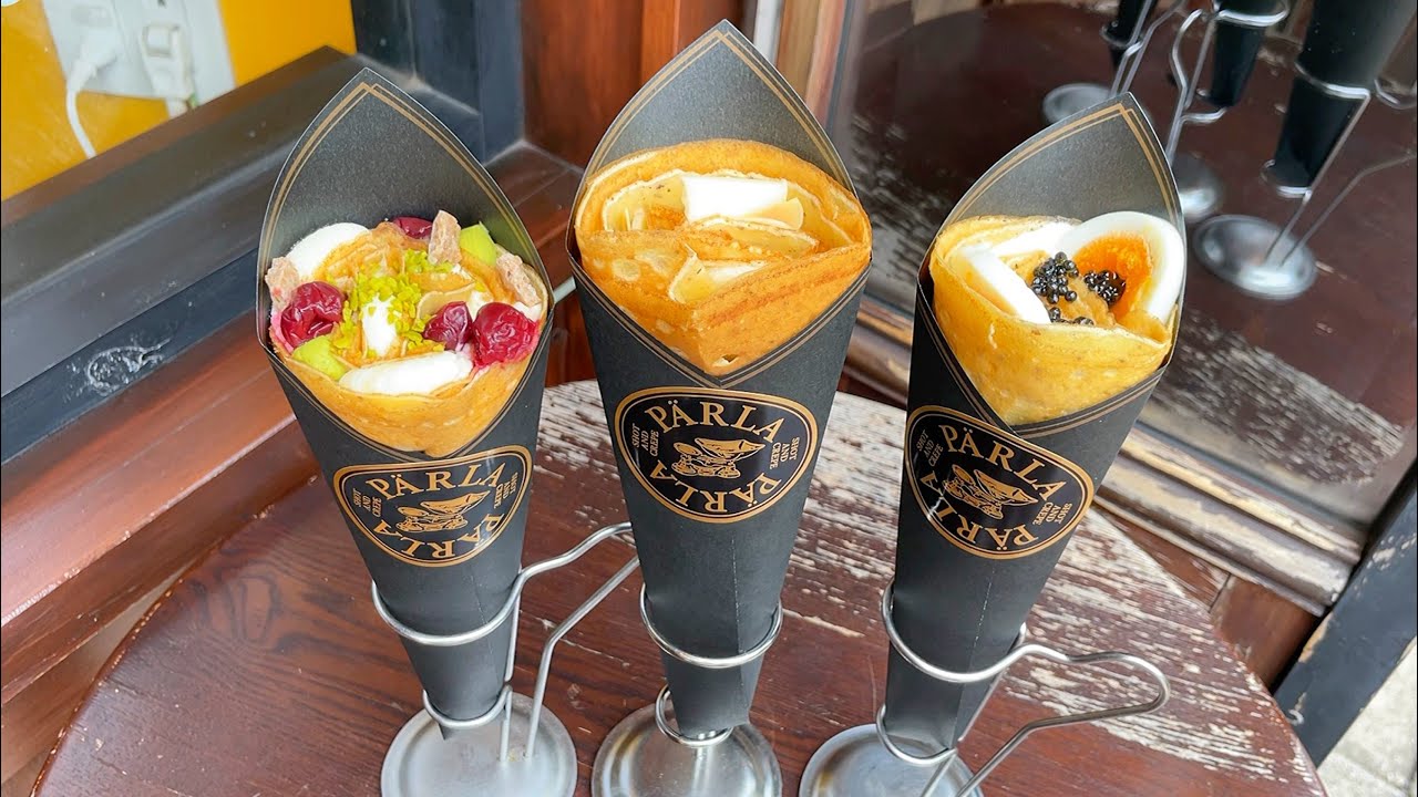 【日本一高級なクレープ】キャビアやトリュフを豪快に使うクレープ屋さん【ASMR】