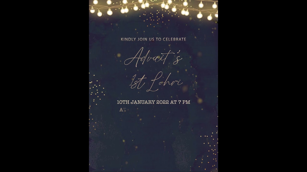 First Lohri Invitation Video | First Lohri WhatsApp Invite 