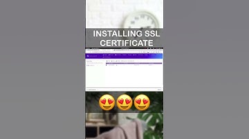 Installing an SSL certificate on a website