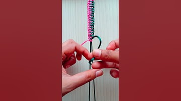 macrame bracelet tutorial ll simple friendship bracelet #shorts #shortsfeed #ytshort